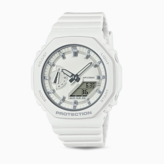 GA-2100 White 45mm - Waterproof 10Atm