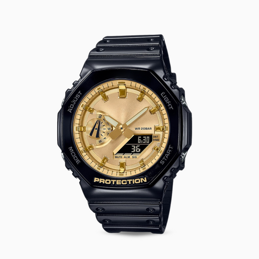 GA-2100 Black/Gold 45mm - Waterproof 10Atm